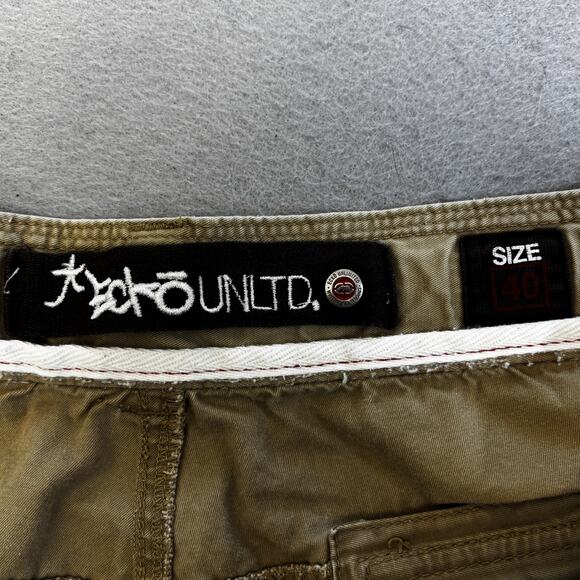 Vintage Ecko Unltd Cargo Shorts Mens 40 RARE Camo Pocket Beige Utility Raw Uncut - Picture 6 of 12